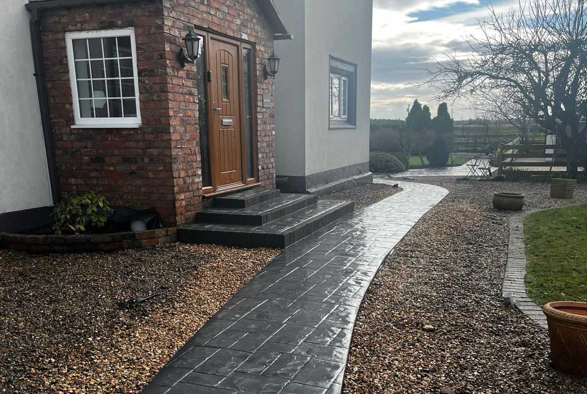 garden driveway planning sketch