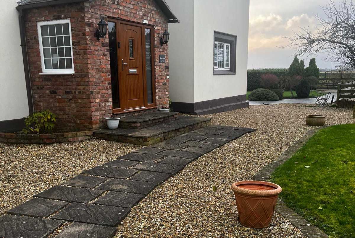 Before — old steps at Brook Farm Bickerstaff