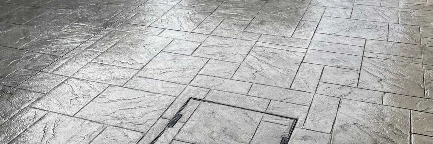 Classic Grey Modena imprinted concrete driveway West Derby Liverpool by Avant Gardens