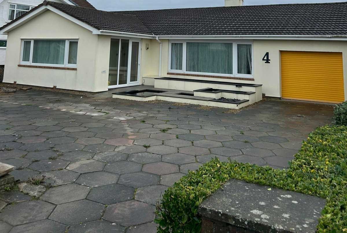 Before - Dated bungalow driveway